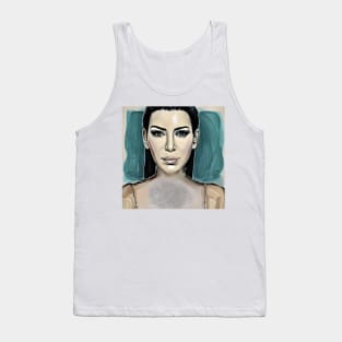 Kim with blue background Tank Top
